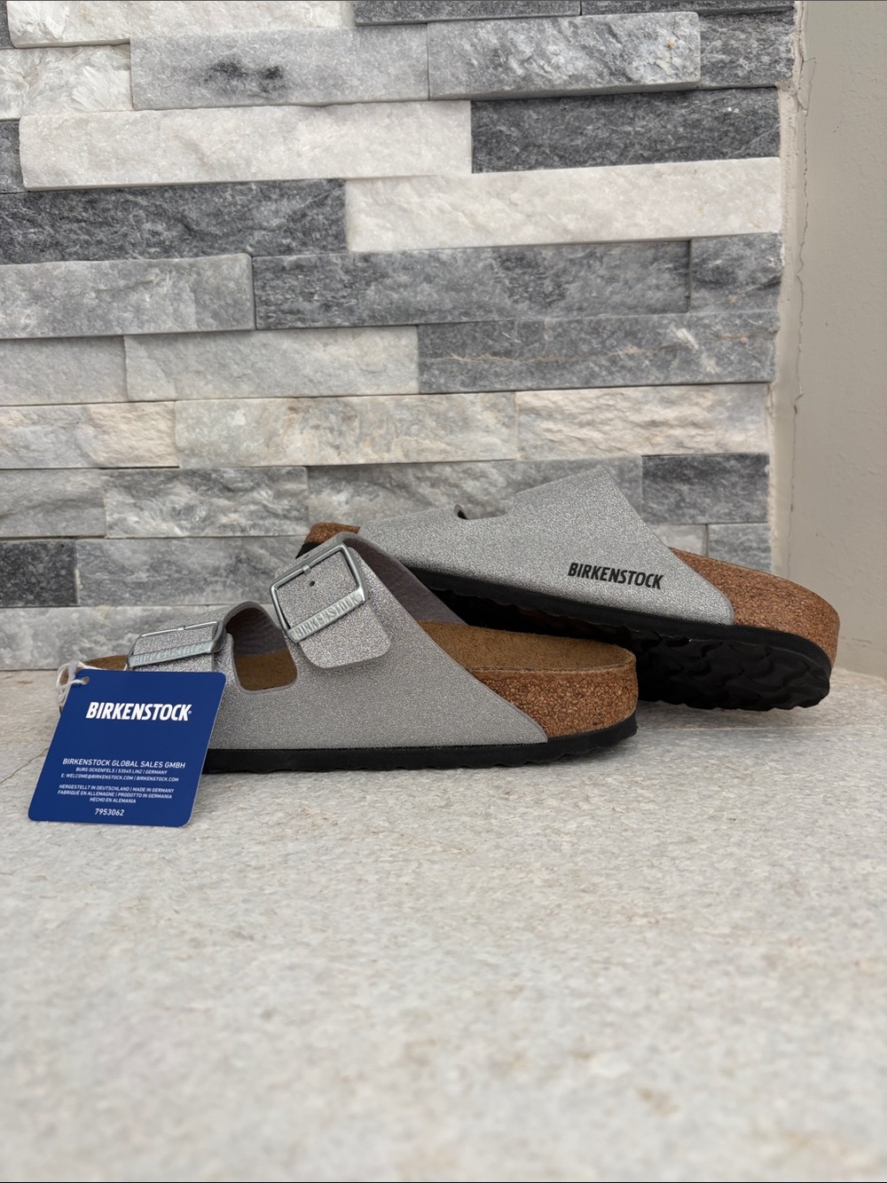Birkenstock Arizona Glitter Slide Sandal new no box women's size 7